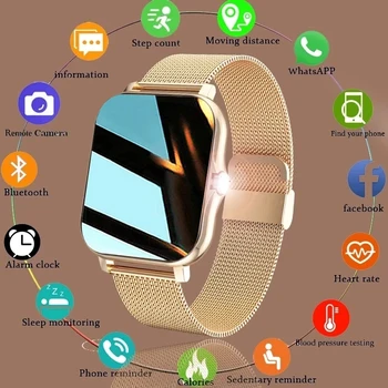 2023 Женские смарт-часы, мужской пульсометр, фитнес-трекер, женские часы, смарт-часы с Bluetooth-вызовом для телефона Xiaomi Samsung Android