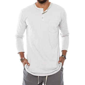 Европейская и американская мужская футболка с длинными рукавами и круглым вырезом, мужская нижняя рубашка, внешняя торговля, мужская футболка, Осенний топ