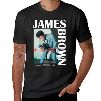 Новая футболка Джеймса Брауна, футболки, винтажная футболка, короткая футболка, однотонные футболки, мужские футболки