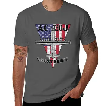 Новый боевой самолет AC-130J Ghostrider, патриотическая винтажная футболка, мужская одежда, аниме-одежда для мужчин