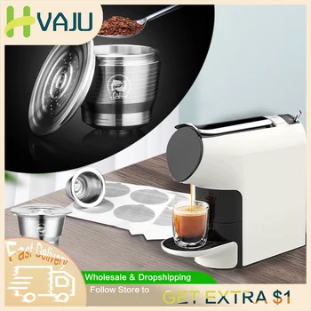 Металлическая многоразовая капсула, совместимая с кофеваркой, Многоразовая кофейная капсула для кофе Эспрессо, фильтр для кофе Nespresso Home Coffee