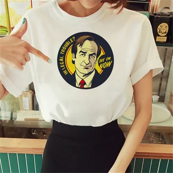 Футболка Better Call Saul, женская японская футболка с мангой, уличная одежда для девочек, японская одежда