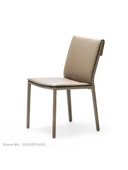 Итальянское легкое роскошное домашнее кресло для макияжа, обеденный стул с латексной спинкой в скандинавском стиле, кожаный современный минималистичный гостиничный дизайнер