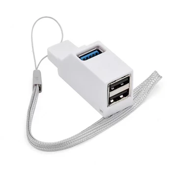USB-концентратор, Удлинитель, Мини-Разветвитель, 3 Порта для ПК, ноутбука, мобильного телефона, высокоскоростного считывателя U-дисков