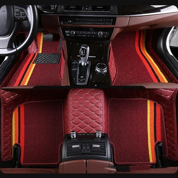 кожаные автомобильные коврики для SEAT Ateca 2017 2018 2019 2020 Изготовленные на заказ детали карманный стайлинг ковровых покрытий
