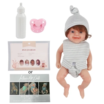 Новые реалистичные куклы для новорожденных, мини-маленькие силиконовые куклы для всего тела