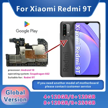 Разблокирована для материнской платы Xiaomi Redmi 9T, оригинальная 128 ГБ для материнской платы Redmi 9T, материнская плата 4 ГБ 128 ГБ оперативной памяти