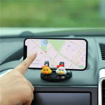 Симпатичная приборная панель, держатель для мобильного телефона в автомобиле, подставка для мобильного телефона в автомобиле, кронштейн для поддержки GPS для портативного автомобильного держателя с поворотом на 360 °