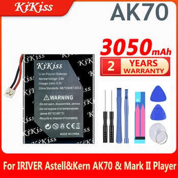 KiKiss Сменный аккумулятор AK70 емкостью 3050 мАч для IRIVER Astell & Kern AK70 и аккумуляторов Mark II Player MarkII