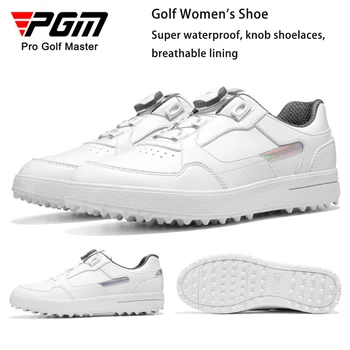 Женская обувь для гольфа PGM, водонепроницаемые противоскользящие женские легкие мягкие дышащие кроссовки, женская спортивная обувь с ремешком на ручке XZ267