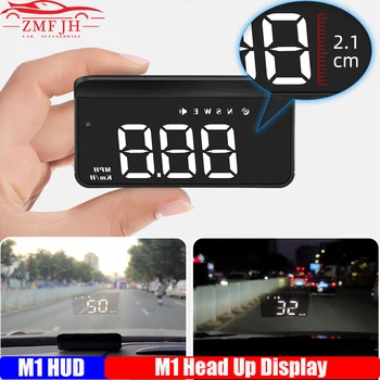 M1 Автомобильный HUD OBD2 GPS Головной Дисплей с 2 Сигнализациями Электронный Проектор Лобового Стекла Цифровой Спидометр Автомобильный Компас Для Всех автомобилей