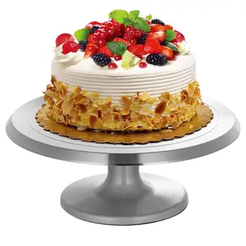 Круглая подставка для торта Вращающаяся подставка для кексов Принадлежности для выпечки Инструменты для украшения торта для вечеринки Празднования Дня Рождения Свадьбы