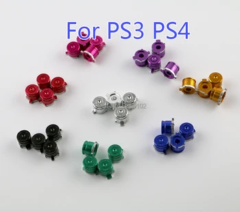 1 комплект алюминиевых металлических кнопок-пуль с заглушками для большого пальца для геймпада Sony Playstation PS3 PS4
