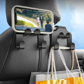 Автомобильный многофункциональный держатель для мобильного телефона, креативный многофункциональный Крючок для хранения спинки заднего сиденья в автомобиле, автомобильные аксессуары