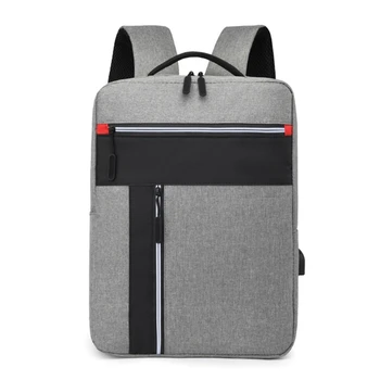 Мужской рюкзак для ноутбука с USB-портом для зарядки Большой емкости и несколькими отделениями для бизнеса и путешествий