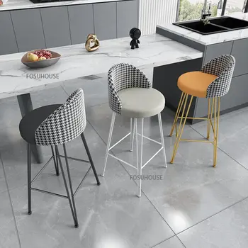 Nordic Light, роскошный барный стул для дизайнерских стульев, Простой Бытовой Кованый стул для маленькой квартиры, Кухонная Мебель для бара