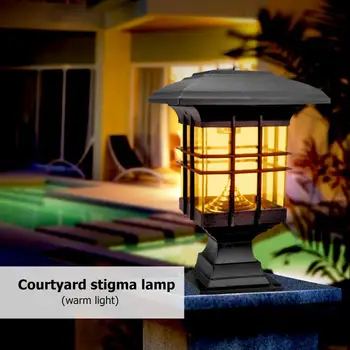 3LED-лампа для забора на солнечной энергии, наружный декоративный светильник для сада, двора, газона.