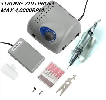 2020 НОВЫЙ Наконечник STRONG 210 PRO X1 с микромотором для полировки 40000ОБ/мин, электрическая дрель для ногтей, маникюрный станок