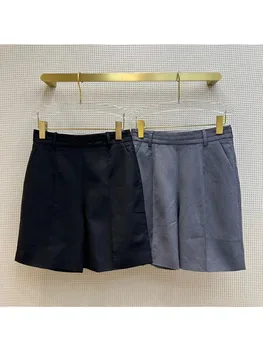 2023 Женские новые модные двухцветные шорты простые прямые шорты с высокой талией винтажные женские брюки на четверть дюйма для девочек