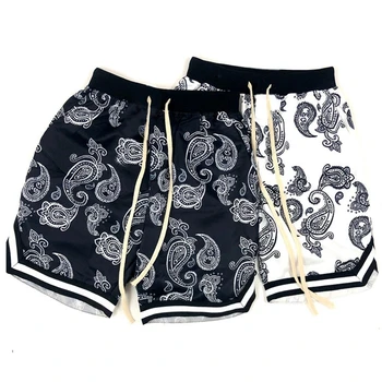 Шорты Harajuku 2023 года, мужская Летняя Уличная одежда с рисунком Банданы, Модные шорты в стиле хип-хоп, Повседневные штаны с эластичной талией, Короткие брюки для фитнеса.