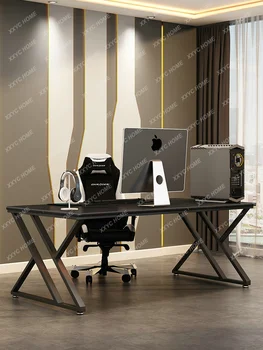 Игровые столы с каменной плитой Современный Двойной Компьютерный рабочий стол Стол для домашней спальни Письменный стол Письменный стол
