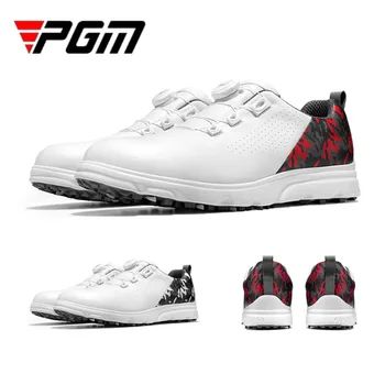 Мужские водонепроницаемые кроссовки для фитнеса и гольфа PGM, мужские противоскользящие туфли для гольфа с пряжкой, тренировочные кроссовки с камуфляжным принтом 39-45
