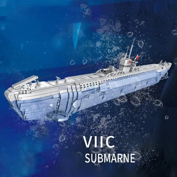 Подводная лодка VIIC U-552 628011 современный высокотехнологичный военный транспорт 6172ШТ модель детская игрушка в подарок