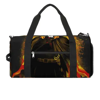Спортивные сумки Аниме Demon Slayer Hashira Kyojuro Hashira Аксессуары для спортзала, сумка для спортзала, Сумка Оксфордского дизайна, дорожная винтажная сумка для фитнеса