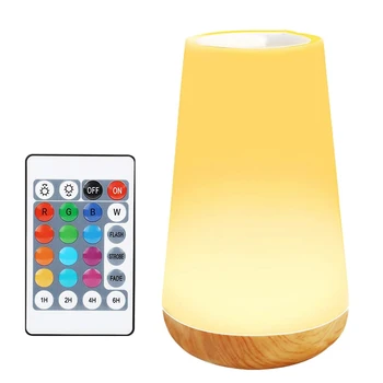 Ночник Контактная лампа USB LED Красочные прикроватные RGB лампы с дистанционным управлением для детской комнаты, спальни, офиса