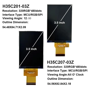 3,5-дюймовый режим отображения 320 * 480 MCU Интерфейс RGB SPI ST7796S TFT LCD дисплей профессионального пользовательского разрешения