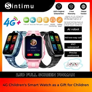 Новые детские телефонные часы 4G 2.5D видеозвонок в формате Full Screen HD Интеллектуальное точное позиционирование AI Робот IPX7 Водонепроницаемый подарок