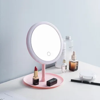 Зеркало для макияжа с подсветкой, белое светодиодное зеркало для дневного света, Съемное/для хранения, 3 режима Зеркало с подсветкой, подарочный USB-кабель