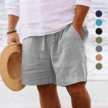 Мужские пляжные шорты с эластичной талией, удобные дышащие шорты, повседневная уличная одежда для отдыха, Hawaii Micro Stretch