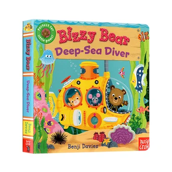 Медведь Биззи Глубоководный дайвер Английская книжка с картинками для раннего обучения, книга для просвещения, детские игрушки