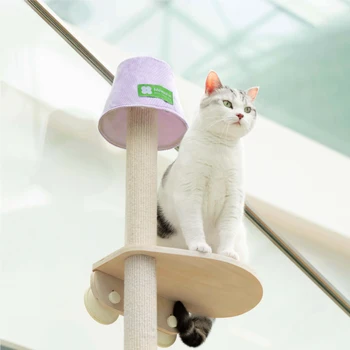 Mewoofun Cat Window Climber с высококачественной стеклянной присоской Стильный дизайн лампы, набор когтеточек для лазания для кошек