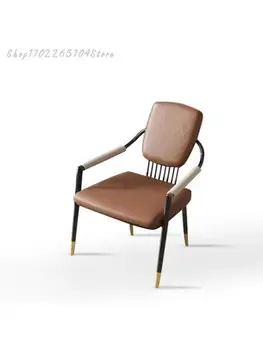 Легкое роскошное кресло для хозяина, сочетание чайного столика и стула, Большая семейная гостиная, кресло для гостей, кабинет в дизайнерском стиле С современным освещением