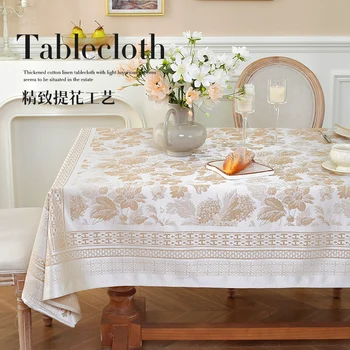 Хлопчатобумажная скатерть в цветочек, украшение чайного столика, прямоугольное покрытие стола для кухни, свадебной столовой
