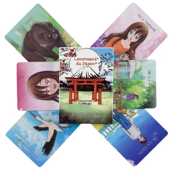 Ленорман из Японии Oracle Du Cards Таинственное гадание Настольная игра для девочек Английское издание Таро для вечеринок