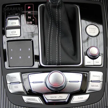 Для Audi RS6 RS7 S6 S7 C7 2012-2018 A6 A7 Автомобильный Электронный Ручной Тормоз Старт Стоп Двигателя Украшение Шестерни Кнопка Переключения Наклейка Крышка
