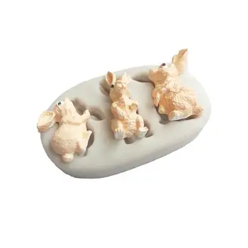 Жидкая силиконовая форма Three Rabbit Fondant DIY Инструмент для лепки из мягкой глины Случайный цвет