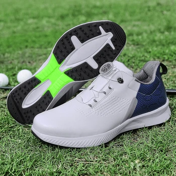 36-47 Тренировочные шипы для гольфа Спортивная обувь Унисекс Обувь для гольфа, спортивные кроссовки для взрослых, противоскользящие Мужские и женские туфли для гольфа, большие размеры