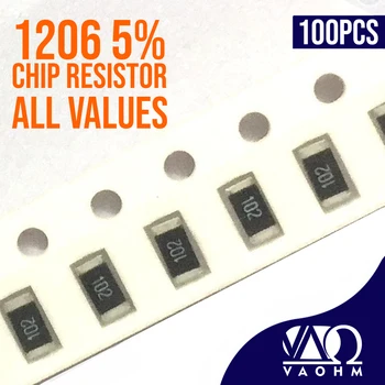 100ШТ 1206 5% SMD Чип-Резистор
