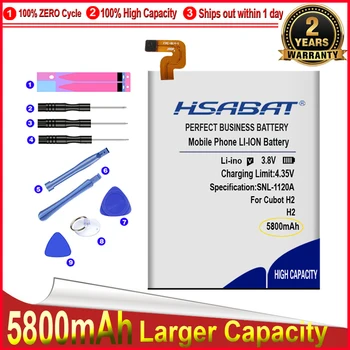 Аккумулятор HSABAT 0 Cycle 5800mAh для Cubot H2, высококачественный сменный аккумулятор для мобильного телефона