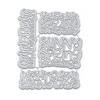 DzIxY Sunny Spring Штампы для резки металла для изготовления открыток Наборы штампов для тиснения бумаги Альбомные поделки 2023 Новые Шаблоны Трафареты