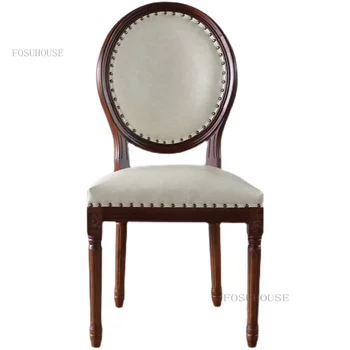 Обеденные стулья в американском ретро стиле со спинкой, Кухонная мебель, Кресло из массива дерева для дома, Обеденный стол для переговоров в скандинавском стиле, стул B